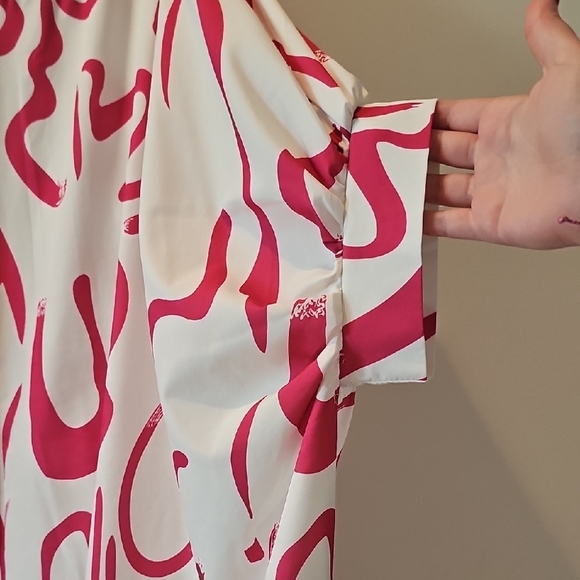 Patrizia Luca Pink and White Patterned Blouse - Picture 5 of 5